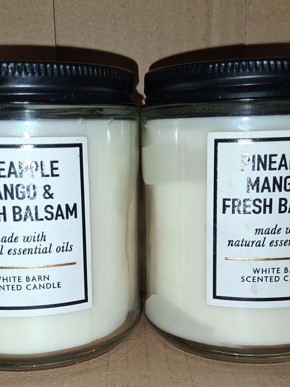 White Barn Pineapple Mango & Fresh Balsam Single Wick Candle SET OF 2!! NEW